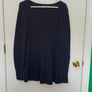 Calvin Klein jeans women's XL navy blue V meck sweater